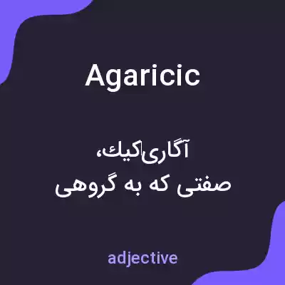 معنی agaricic به فارسی معنی agaricic به فارسی