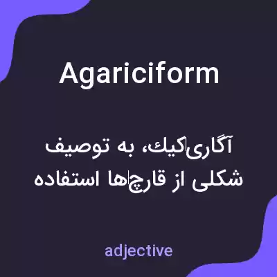 معنی agariciform به فارسی معنی agariciform به فارسی