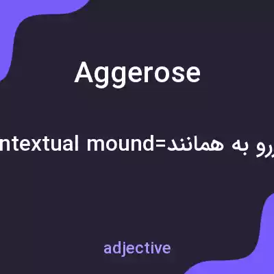 معنی aggerose به فارسی معنی aggerose به فارسی