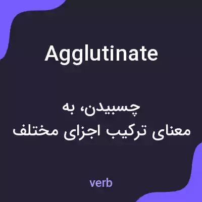 معنی agglutinate به فارسی معنی agglutinate به فارسی
