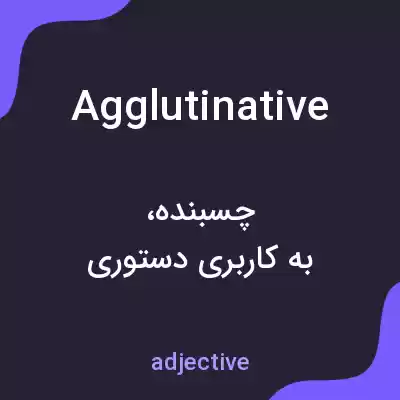 معنی agglutinative به فارسی معنی agglutinative به فارسی