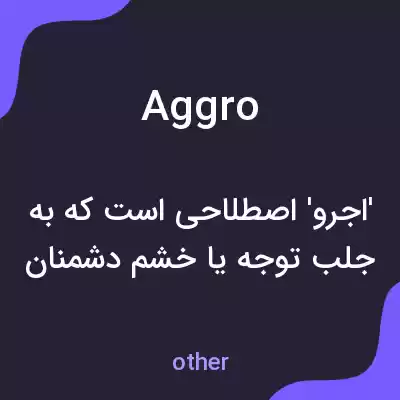 معنی aggro به فارسی