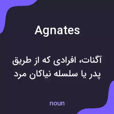 معنی agnates به فارسی معنی agnates به فارسی