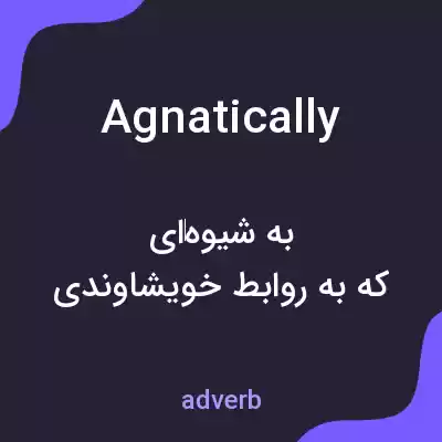 معنی agnatically به فارسی معنی agnatically به فارسی