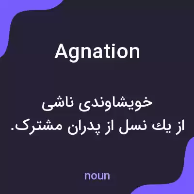معنی agnation به فارسی معنی agnation به فارسی