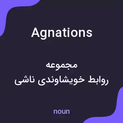 معنی agnations به فارسی معنی agnations به فارسی