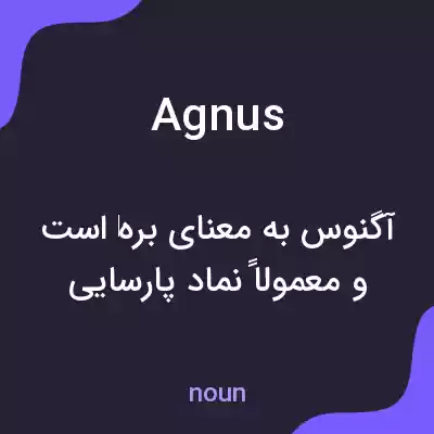 معنی agnus به فارسی معنی agnus به فارسی
