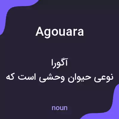 معنی agouara به فارسی معنی agouara به فارسی