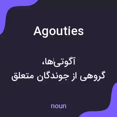 معنی agouties به فارسی معنی agouties به فارسی
