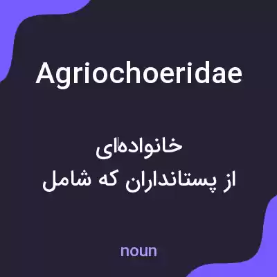 معنی agriochoeridae به فارسی معنی agriochoeridae به فارسی
