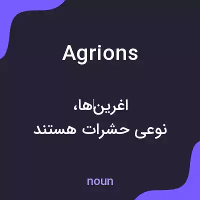 معنی agrions به فارسی معنی agrions به فارسی