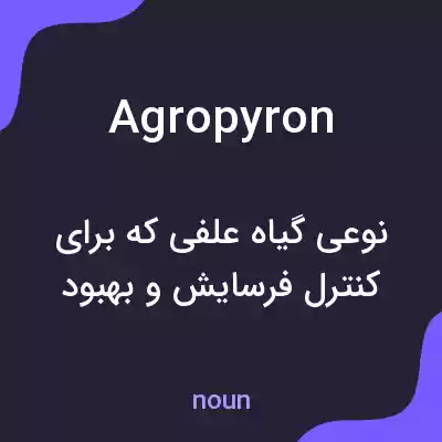 معنی agropyron به فارسی معنی agropyron به فارسی