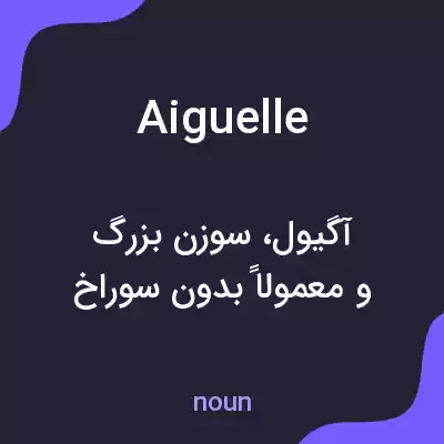 معنی aiguelle به فارسی معنی aiguelle به فارسی