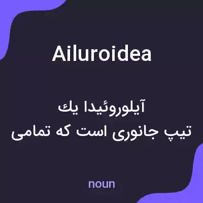 معنی ailuroidea به فارسی معنی ailuroidea به فارسی