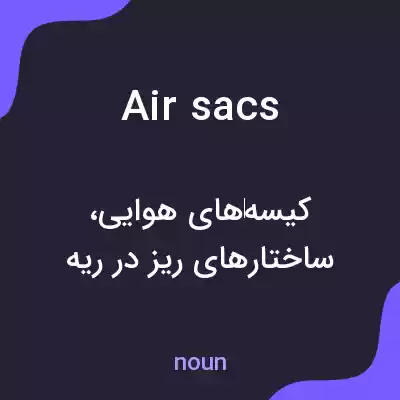 معنی air sacs به فارسی معنی air sacs به فارسی