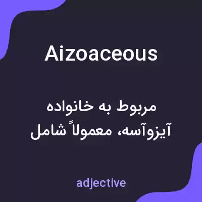 معنی aizoaceous به فارسی معنی aizoaceous به فارسی