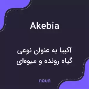 معنی akebia به فارسی معنی akebia به فارسی