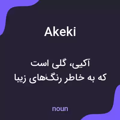 معنی akeki به فارسی معنی akeki به فارسی