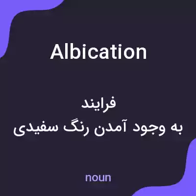 معنی albication به فارسی معنی albication به فارسی