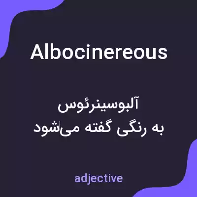معنی albocinereous به فارسی معنی albocinereous به فارسی
