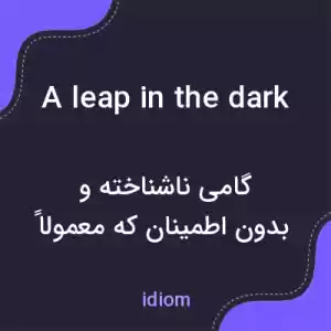 معنی a leap in the dark به فارسی معنی a leap in the dark به فارسی