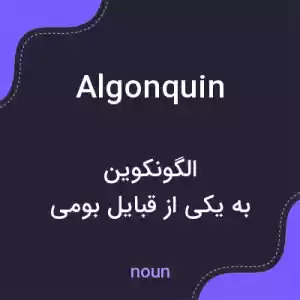 معنی algonquin به فارسی معنی algonquin به فارسی