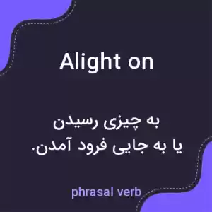 معنی alight on به فارسی معنی alight on به فارسی
