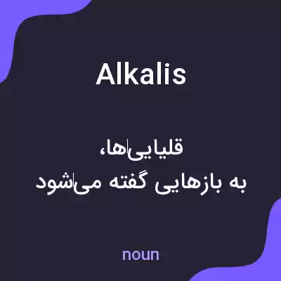 معنی alkalis به فارسی معنی alkalis به فارسی