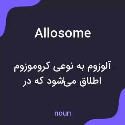 معنی allosome به فارسی معنی allosome به فارسی