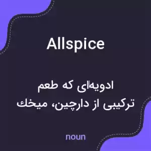 معنی allspice به فارسی معنی allspice به فارسی