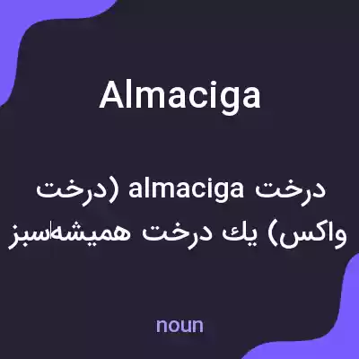 معنی almaciga به فارسی معنی almaciga به فارسی