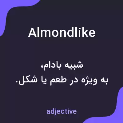 معنی almondlike به فارسی معنی almondlike به فارسی