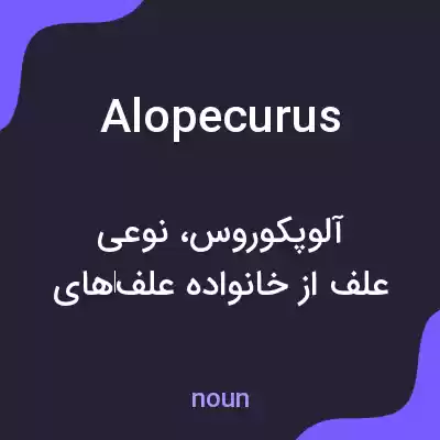 معنی alopecurus به فارسی معنی alopecurus به فارسی