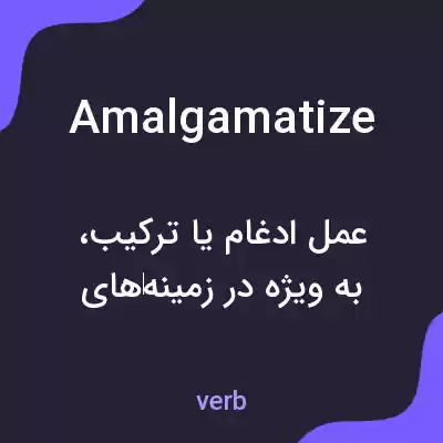معنی amalgamatize به فارسی معنی amalgamatize به فارسی