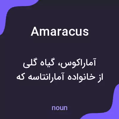 معنی amaracus به فارسی معنی amaracus به فارسی