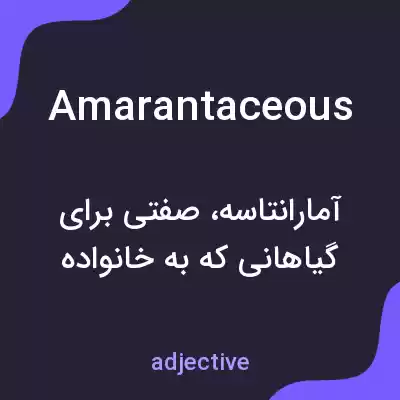 معنی amarantaceous به فارسی معنی amarantaceous به فارسی