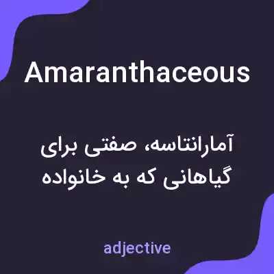 معنی amaranthaceous به فارسی معنی amaranthaceous به فارسی