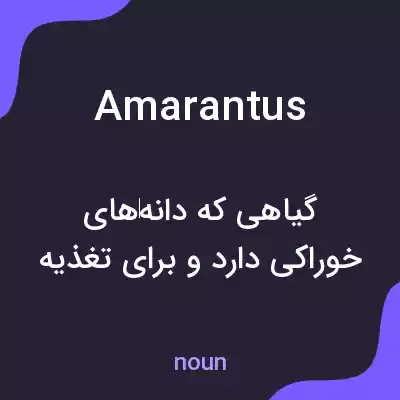 معنی amarantus به فارسی معنی amarantus به فارسی