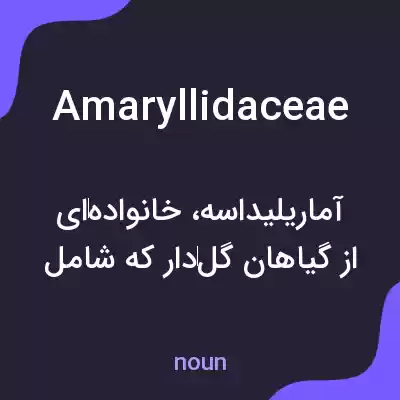 معنی amaryllidaceae به فارسی معنی amaryllidaceae به فارسی