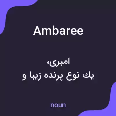 معنی ambaree به فارسی معنی ambaree به فارسی