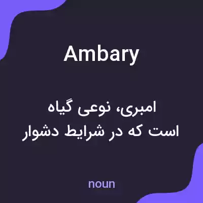 معنی ambary به فارسی معنی ambary به فارسی