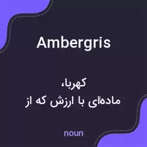 معنی ambergris به فارسی معنی ambergris به فارسی