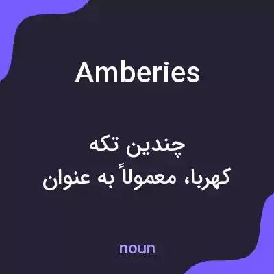 معنی amberies به فارسی