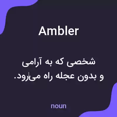 معنی ambler به فارسی معنی ambler به فارسی