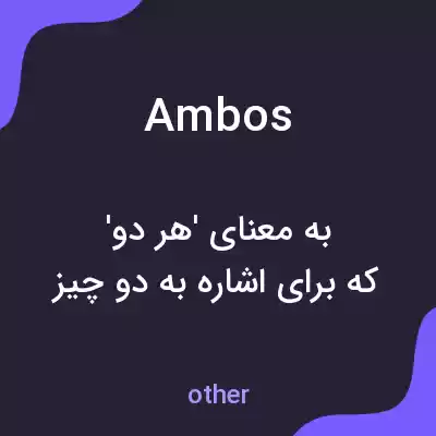 معنی ambos به فارسی معنی ambos به فارسی