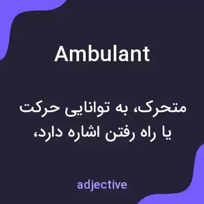 معنی ambulant به فارسی معنی ambulant به فارسی