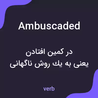 معنی ambuscaded به فارسی معنی ambuscaded به فارسی
