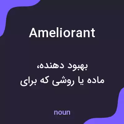 معنی ameliorant به فارسی