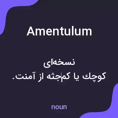معنی amentulum به فارسی معنی amentulum به فارسی