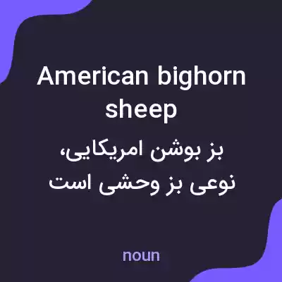 معنی american bighorn sheep به فارسی معنی american bighorn sheep به فارسی